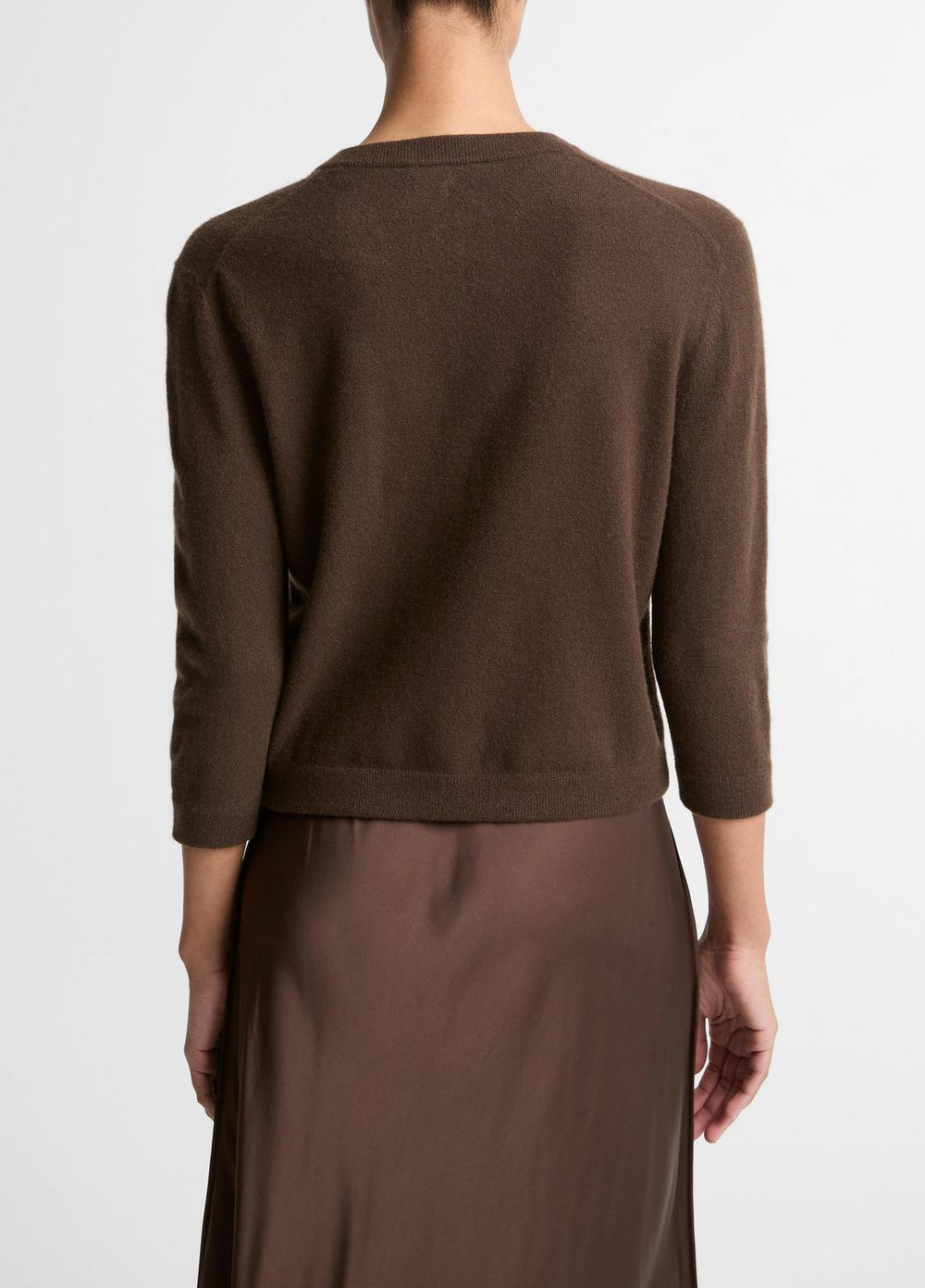 VINCE | Wool & Cashmere-Blend Pocket Cardigan in Cardigans - DARK BARK