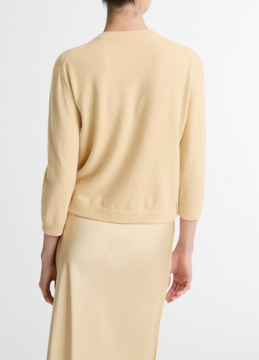 VINCE | Wool & Cashmere-Blend Pocket Cardigan in Cardigans - CHAMOMILE