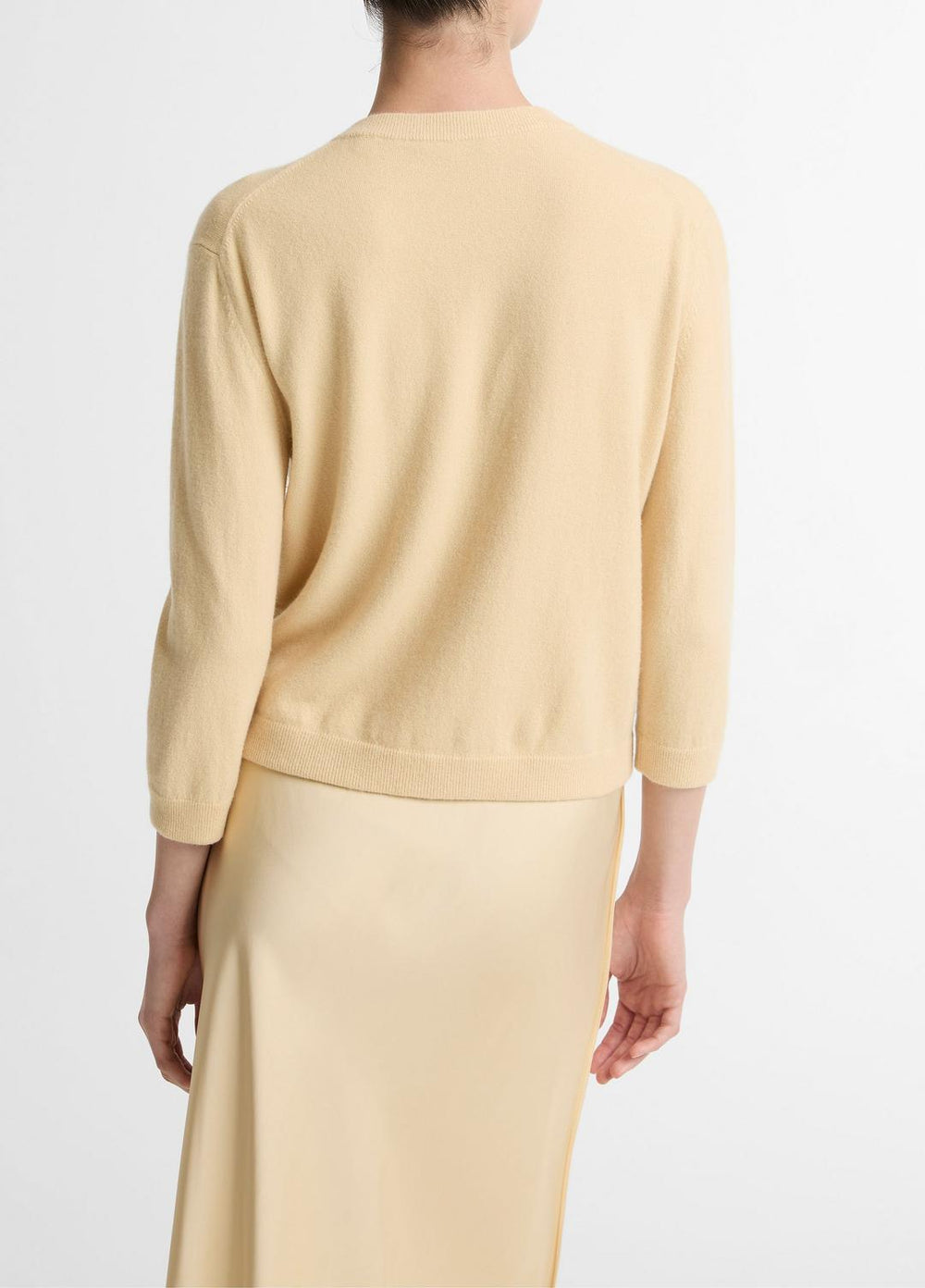 VINCE | Wool & Cashmere-Blend Pocket Cardigan in Cardigans - CHAMOMILE