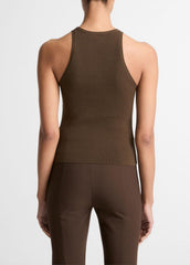 VINCE | Milano-Stitch Scoop-Neck Sweater Tank in Tank Tops - DARK BARK