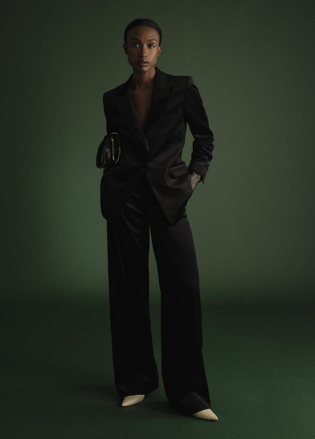 VINCE | Italian Velvet Blazer in Blazers - BLACK