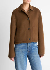 VINCE | Wool & Cashmere-Blend Short Jacket in Jackets - HAZELNUT