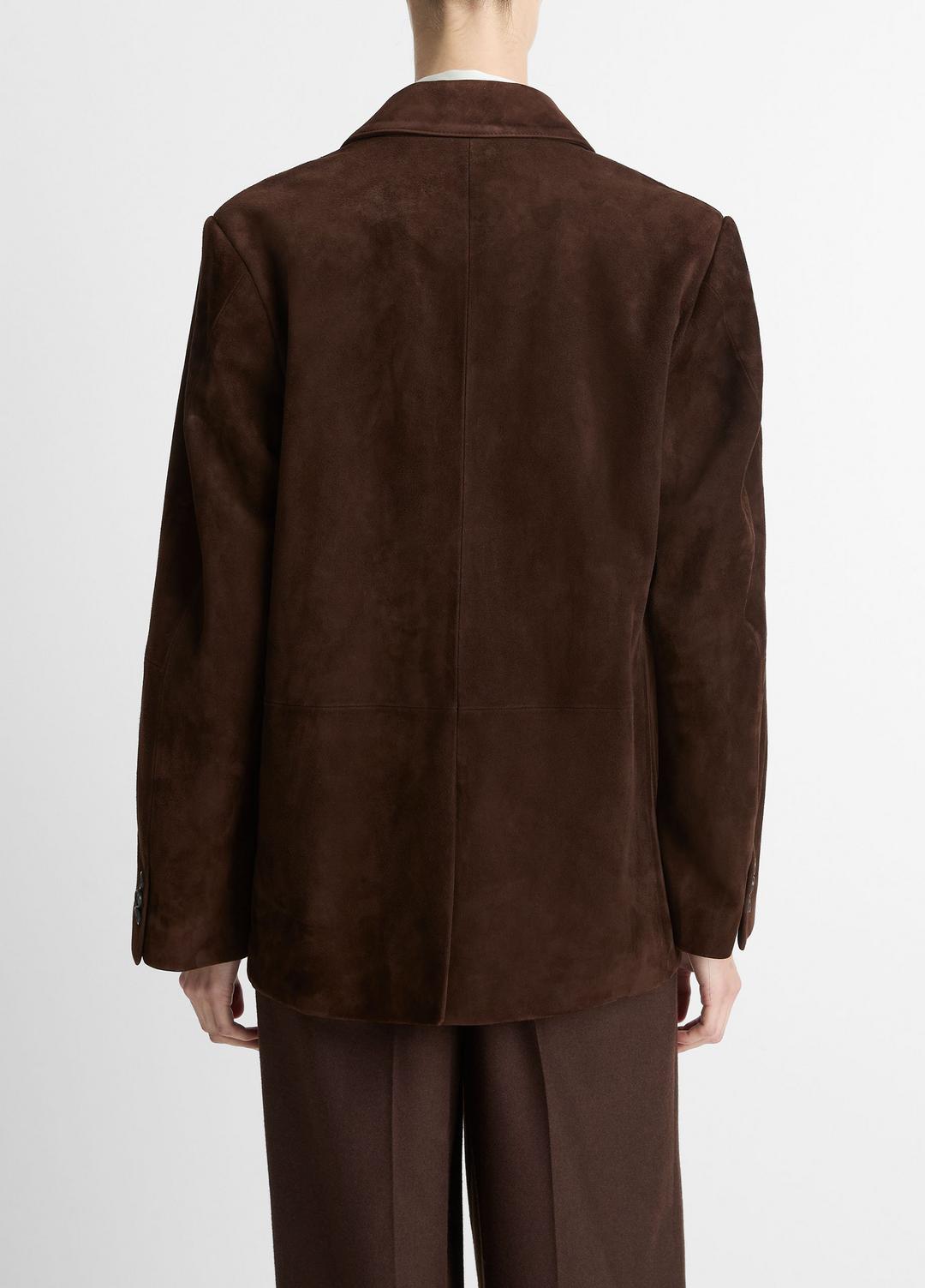 VINCE | Suede Blazer in Blazers - CHOCOLATE