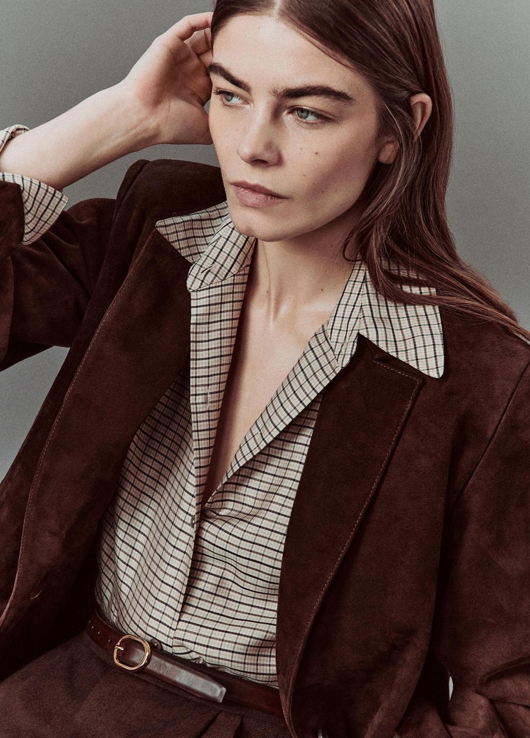 VINCE | Suede Blazer in Blazers - CHOCOLATE