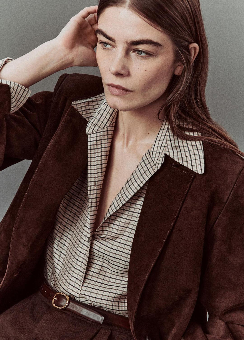 VINCE | Suede Blazer in Blazers - CHOCOLATE