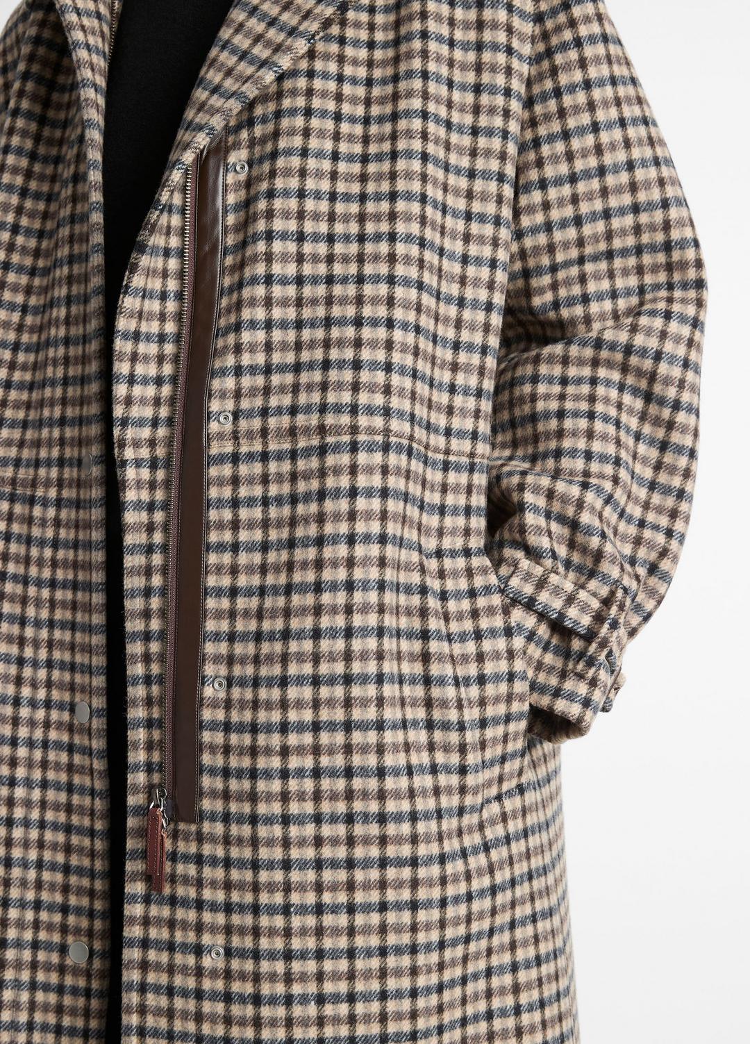 VINCE | Plaid Car Coat in Coats - MULTI CHECK