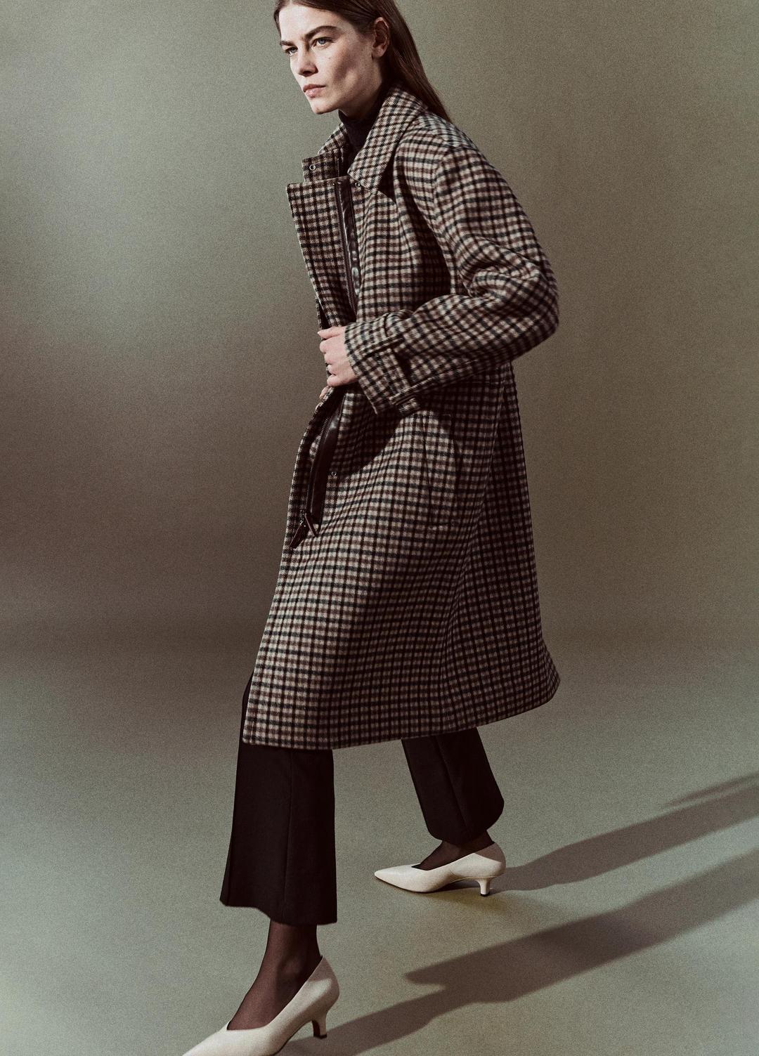 VINCE | Plaid Car Coat in Coats - MULTI CHECK