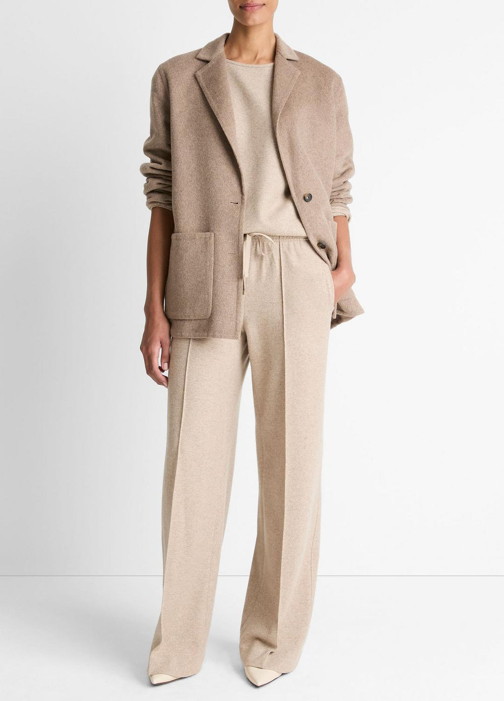VINCE | Double-Face Wool & Cashmere-Blend Blazer in Blazers - HEATHER DOE