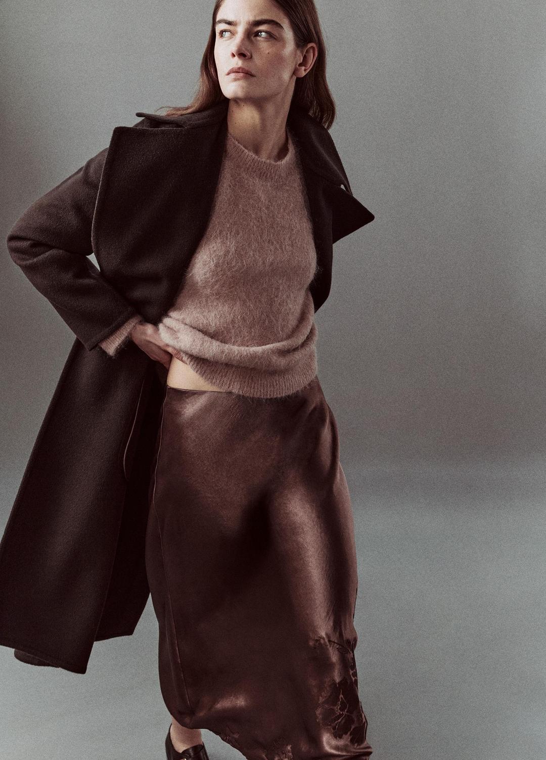 VINCE | Wool-Blend Double-Breasted Long Coat in Coats - DEEP ESPRESSO