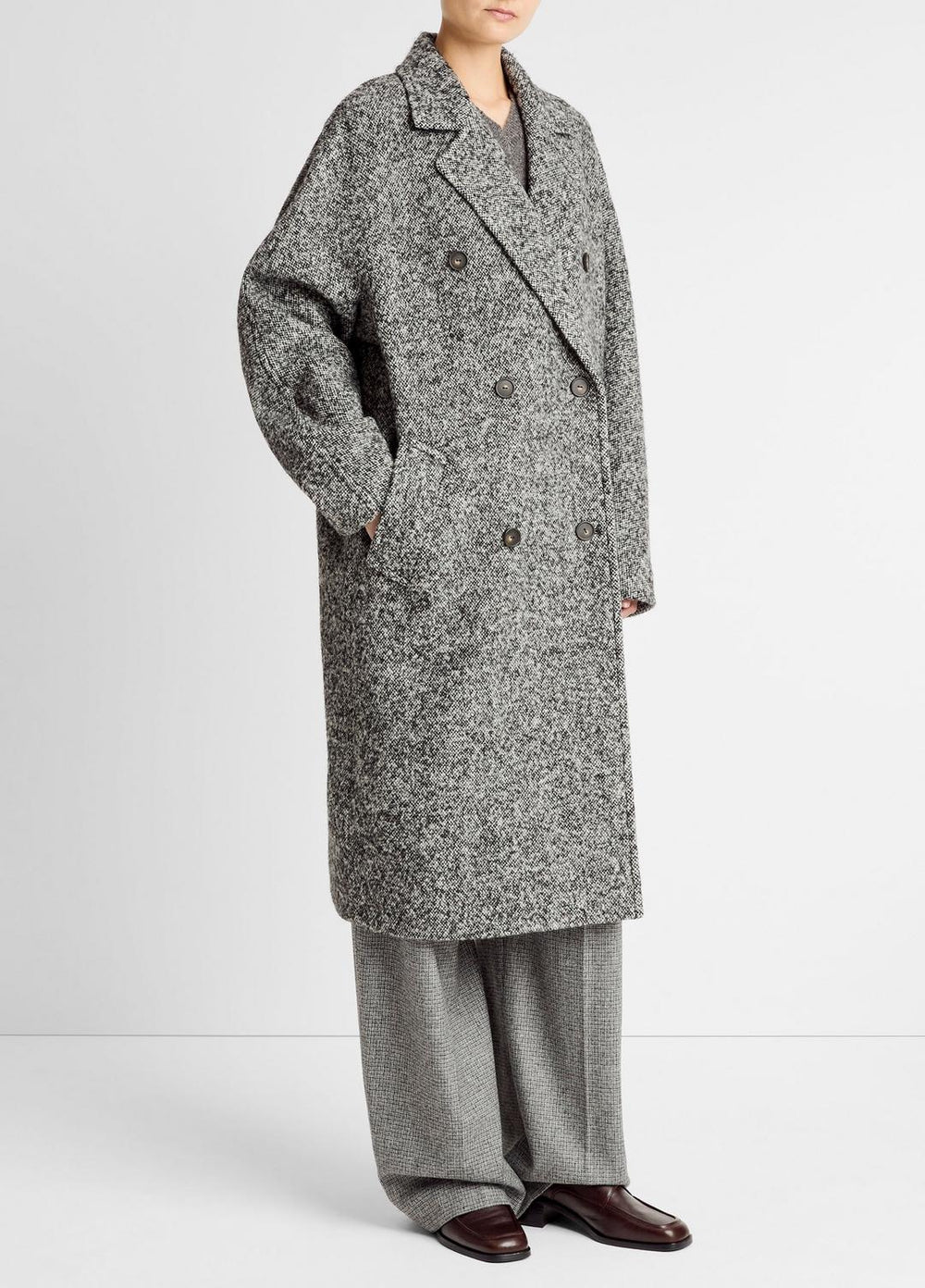 VINCE | Italian Wool-Blend Overcoat in Coats - GREYSTONE
