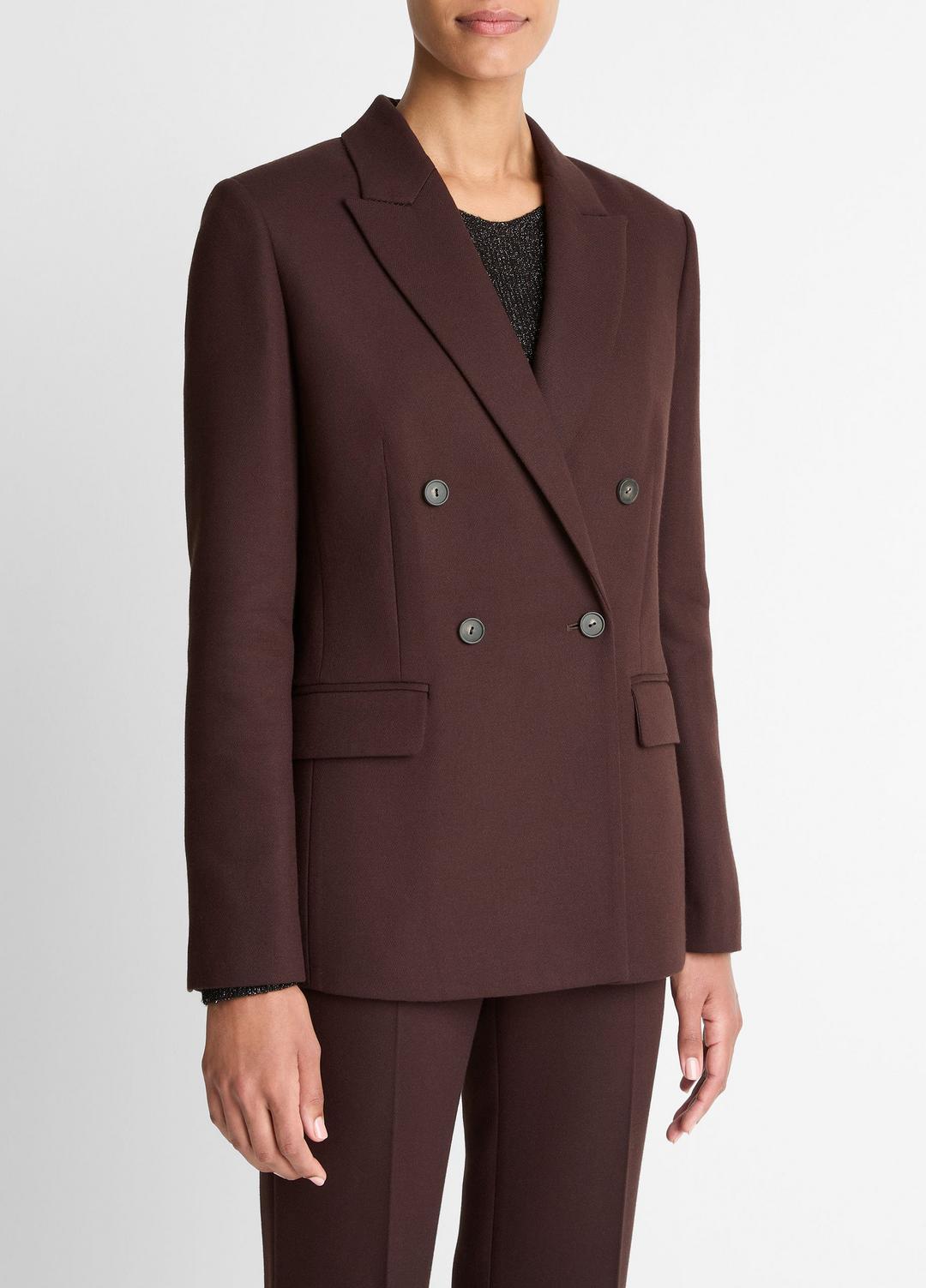 VINCE | Sculptural Tailored Blazer in Blazers - BLACK GRAPE