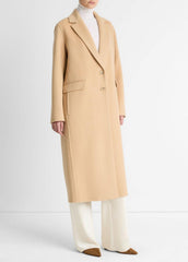 VINCE | Wool-Blend Single-Breasted Coat in Coats - CAMEL