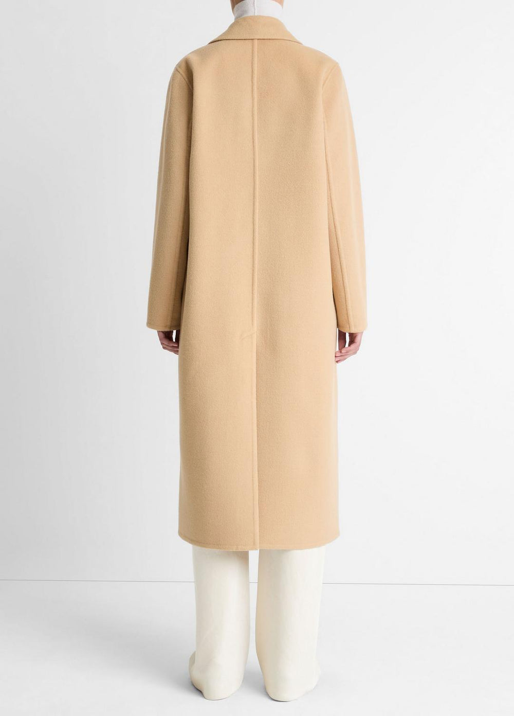 VINCE | Wool-Blend Single-Breasted Coat in Coats - CAMEL