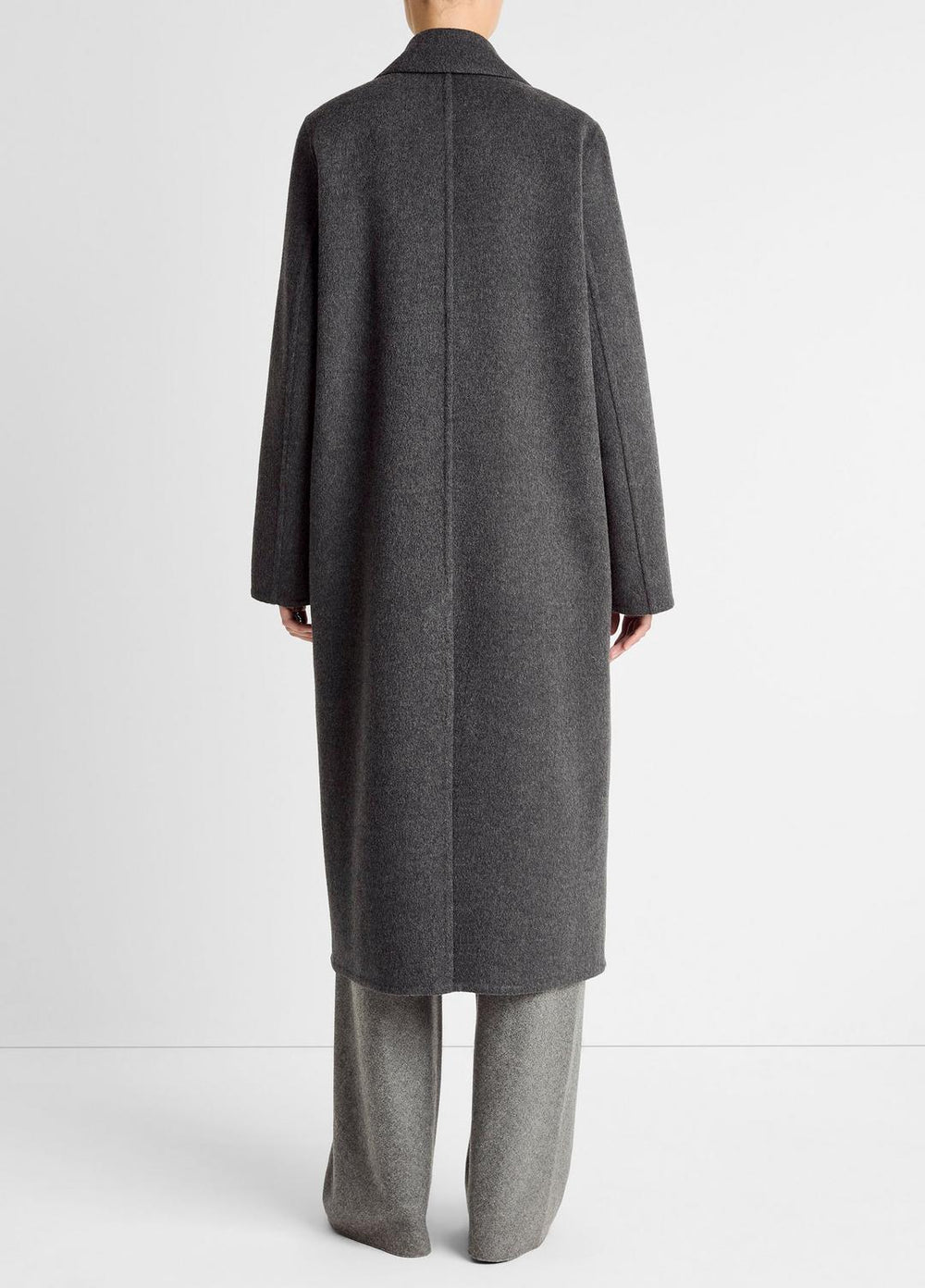 VINCE | Wool-Blend Single-Breasted Coat in Coats - CHARCOAL