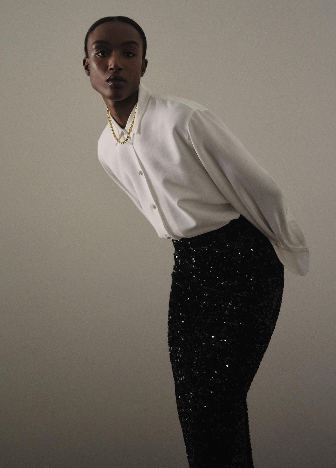 VINCE | Refined Twill Covered-Button Shirt in Long Sleeve - LIGHT CREAM