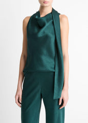 VINCE | Satin Scarf Top in Tank Tops - JUNIPER