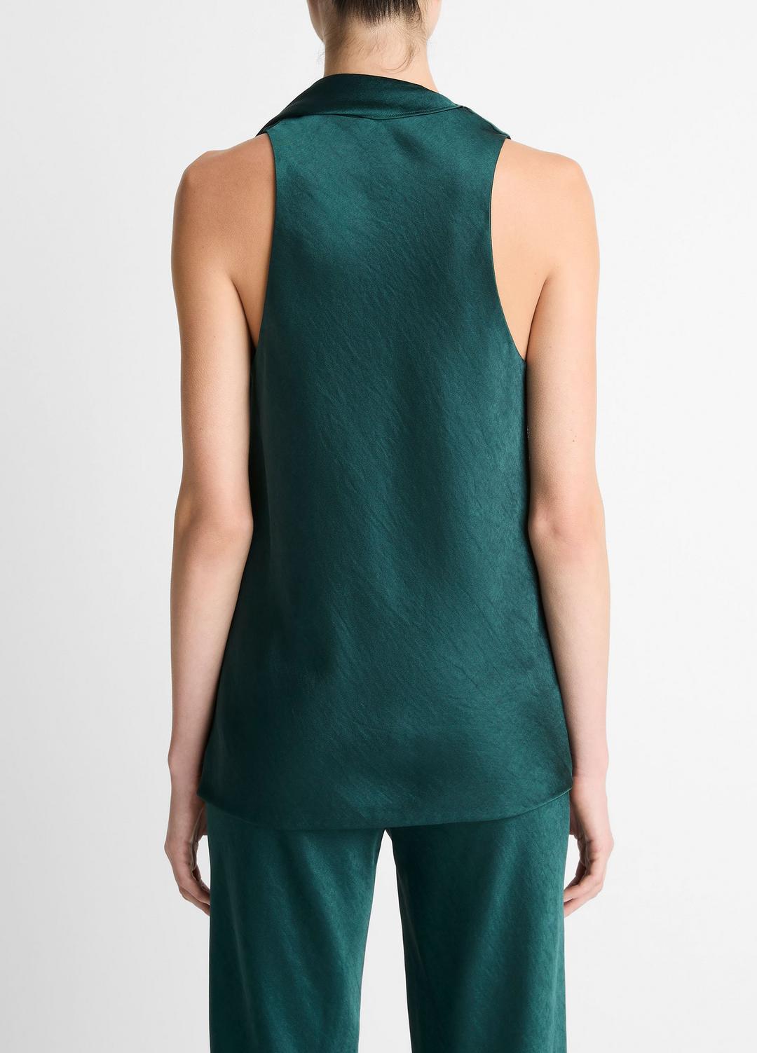VINCE | Satin Scarf Top in Tank Tops - JUNIPER