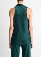 VINCE | Satin Scarf Top in Tank Tops - JUNIPER