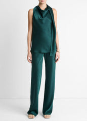 VINCE | Satin Scarf Top in Tank Tops - JUNIPER