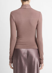 VINCE | Fixed Wrap Long-Sleeve Top in Long Sleeve - SMOKY BERRY