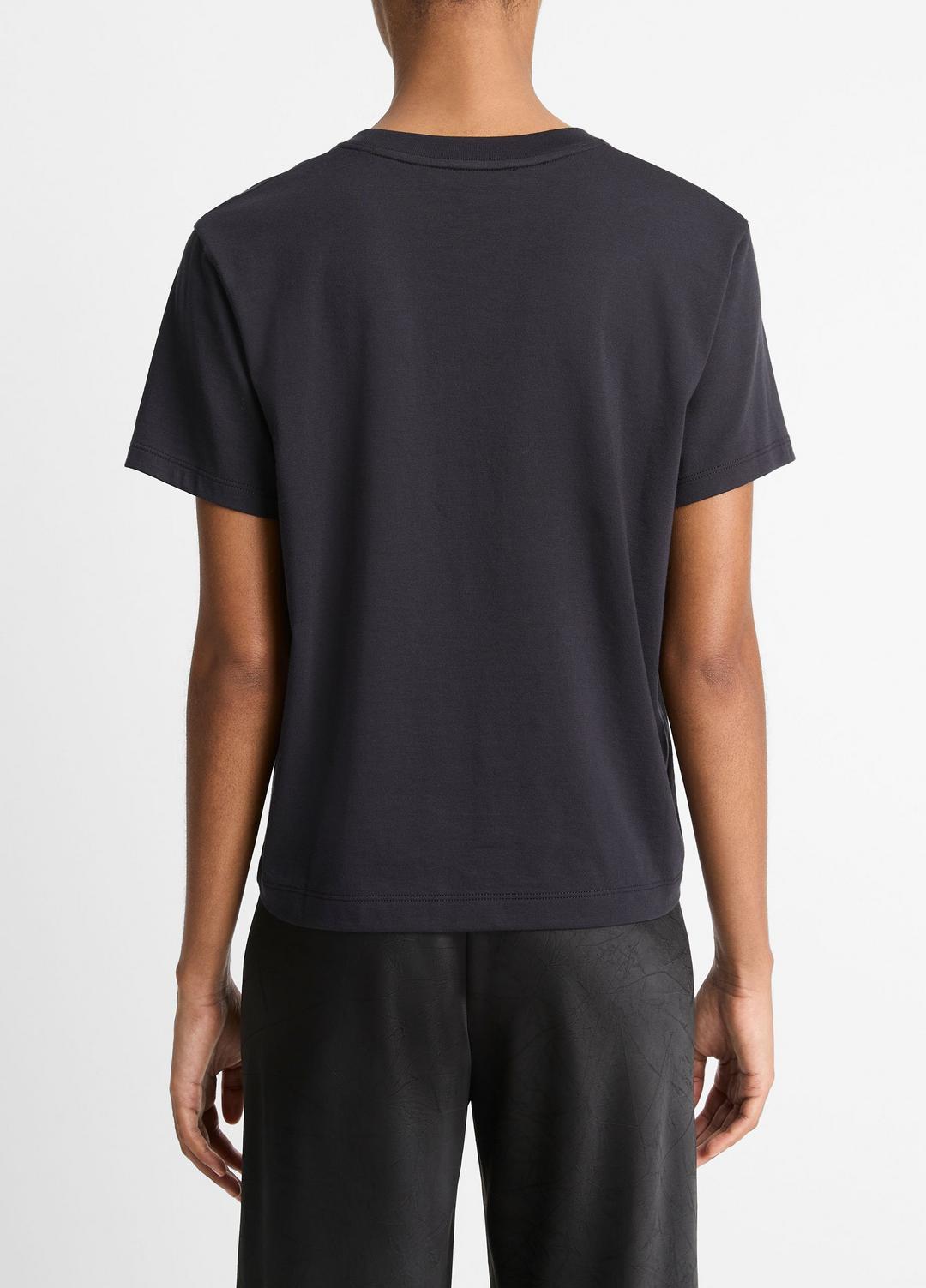 VINCE | Pima Cotton Crew Neck T-Shirt in Short Sleeve - COASTAL BLUE