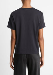 VINCE | Pima Cotton Crew Neck T-Shirt in Short Sleeve - COASTAL BLUE
