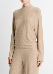 VINCE | Cozy Dolman-Sleeve Mock-Neck Top in Long Sleeve - HEATHER BRUNA