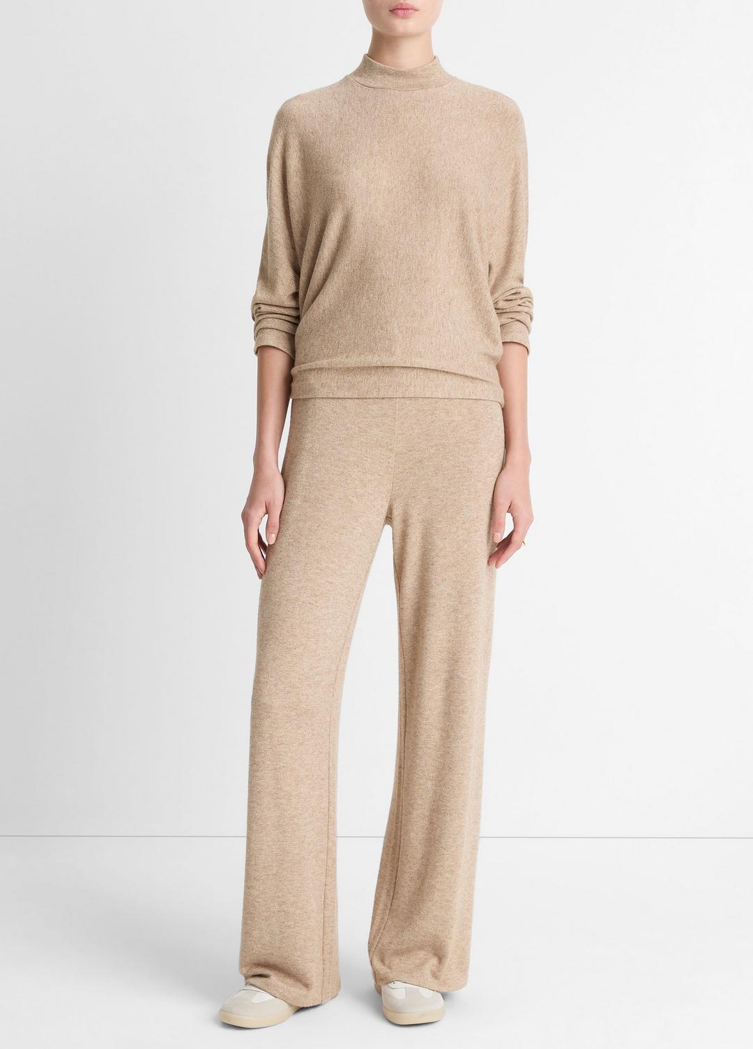 VINCE | Cozy Dolman-Sleeve Mock-Neck Top in Long Sleeve - HEATHER BRUNA