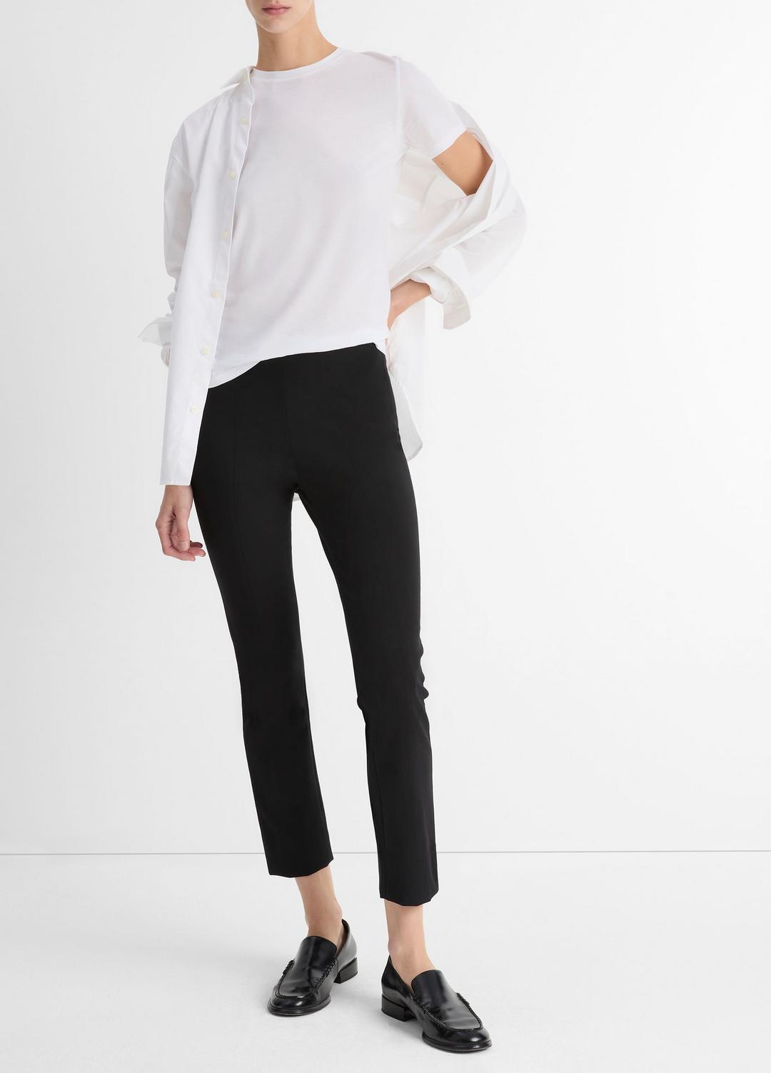 VINCE | Essential Pima Cotton Crew Neck T-Shirt in Short Sleeve - OPTIC WHITE
