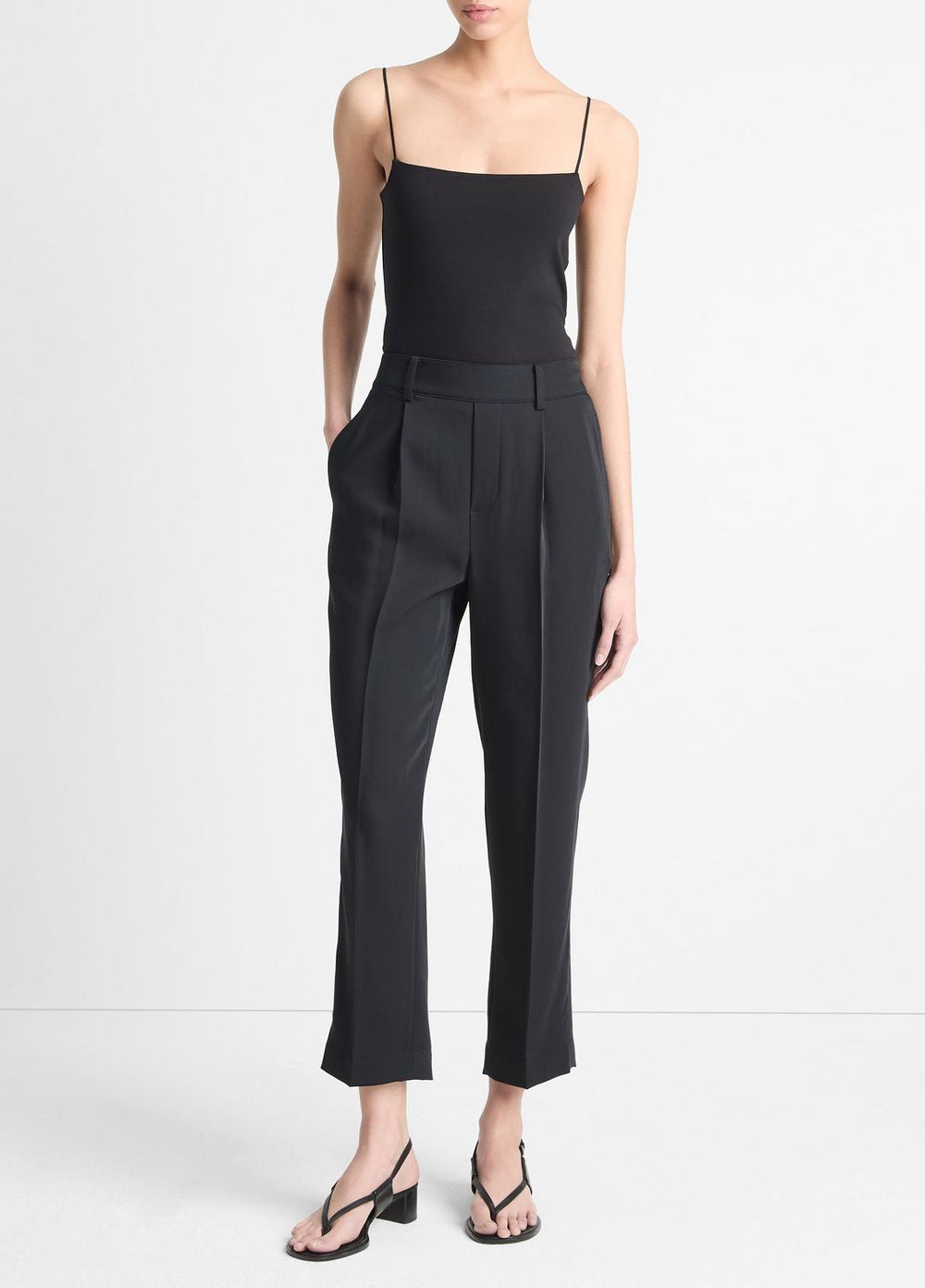 VINCE | Pima Cotton Camisole in Tank Tops - BLACK