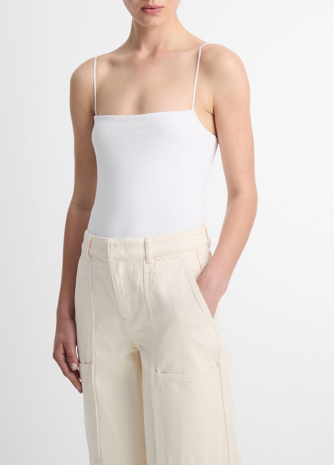 VINCE | Pima Cotton Camisole in Tank Tops - OPTIC WHITE