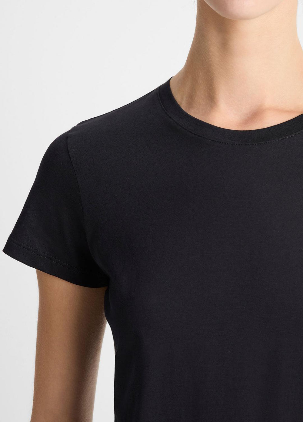 VINCE | Essential Pima Cotton Crew Neck T-Shirt in Short Sleeve - COASTAL BLUE