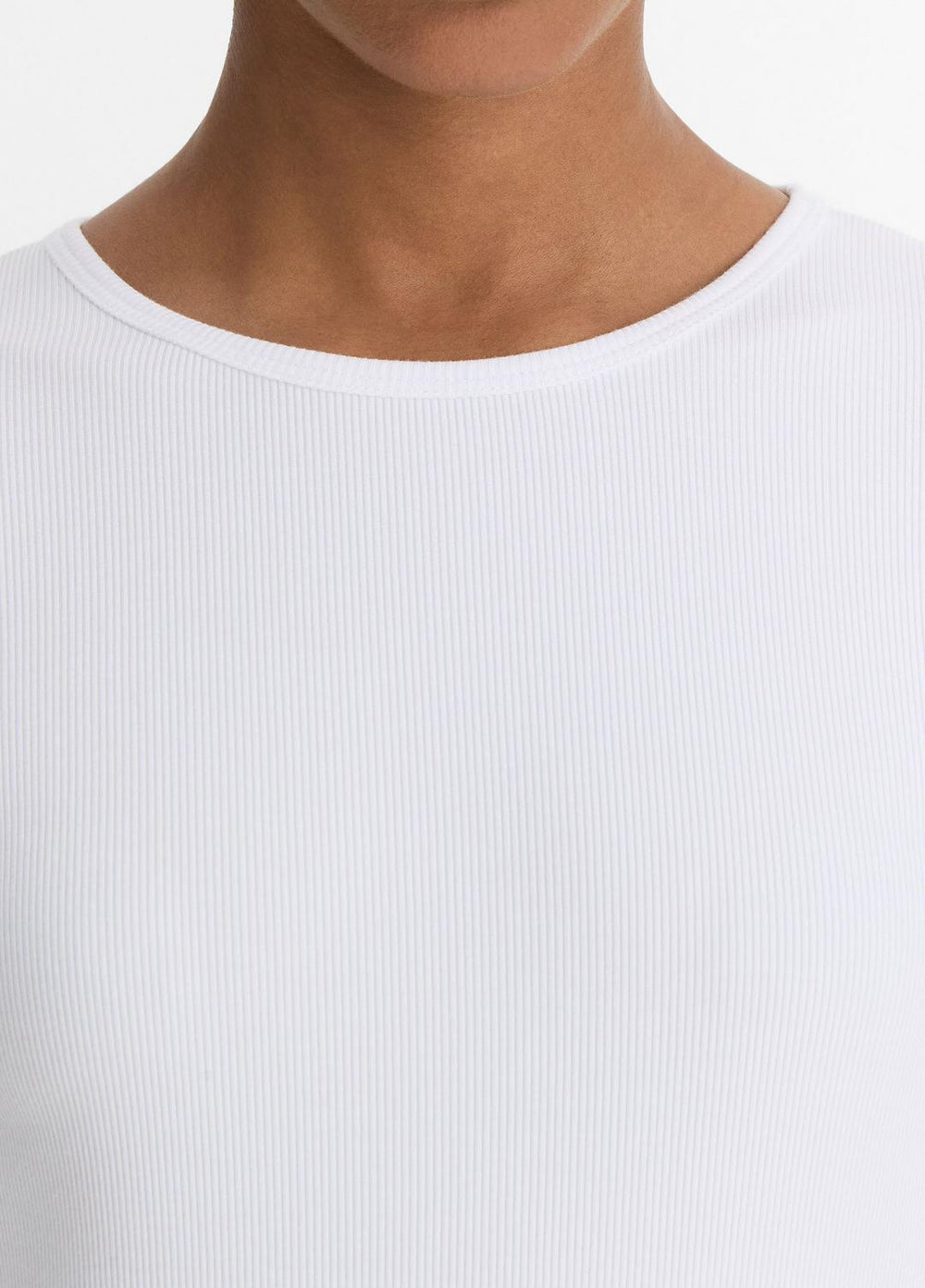 VINCE | Elbow-Sleeve Crew Neck T-Shirt in Short Sleeve - OPTIC WHITE