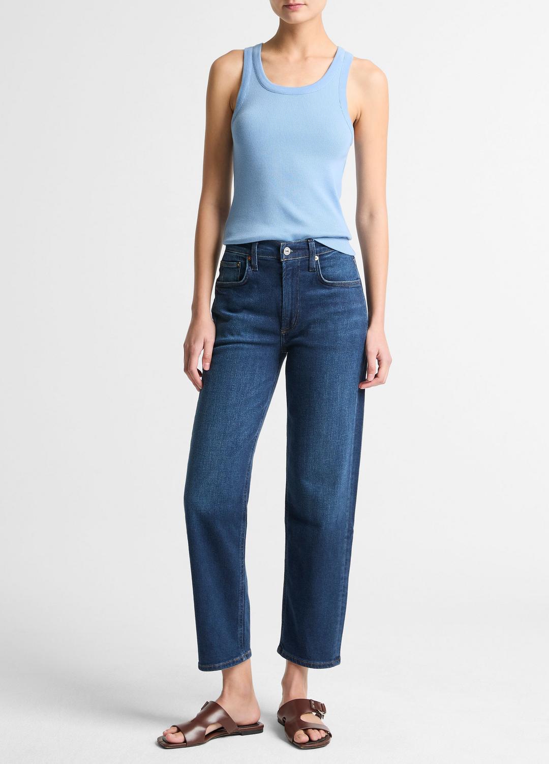 VINCE | Ribbed Scoop-Neck Tank in Tank Tops - HYDRA