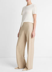 VINCE | Italian Wool-Blend High-Waist Bias Pant in Trousers - OATMEAL