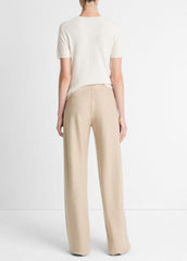VINCE | Italian Wool-Blend High-Waist Bias Pant in Trousers - OATMEAL