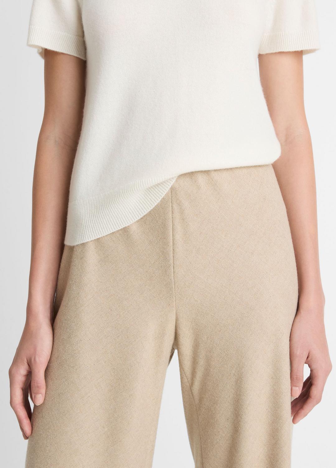 VINCE | Italian Wool-Blend High-Waist Bias Pant in Trousers - OATMEAL