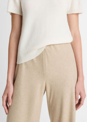 VINCE | Italian Wool-Blend High-Waist Bias Pant in Trousers - OATMEAL