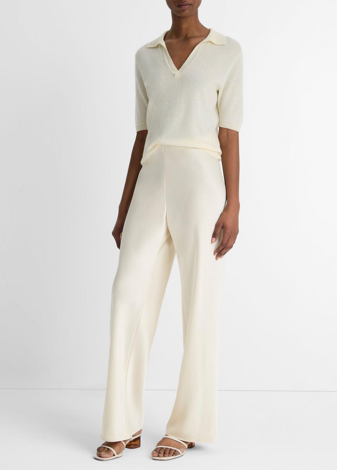 VINCE | Colette High-Rise Fluid Satin Bias Pant in Pants - BONA