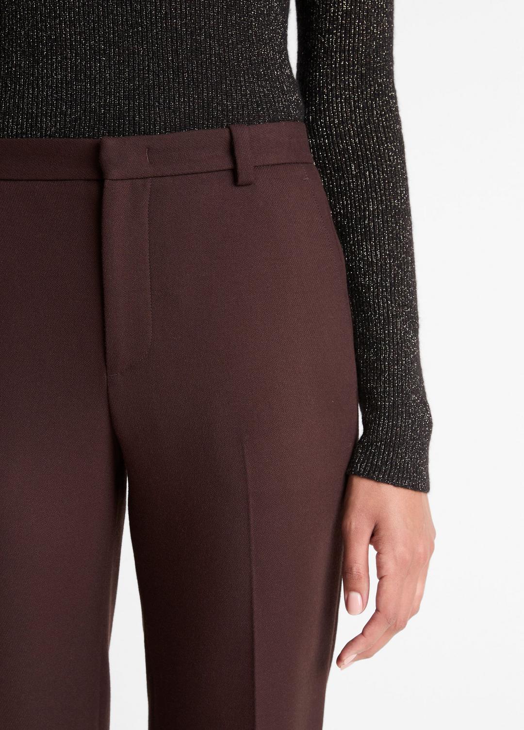 VINCE | Sculptural Flare Trouser in Trousers - BLACK GRAPE