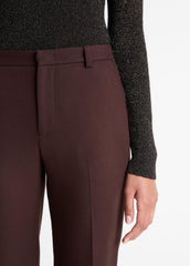 VINCE | Sculptural Flare Trouser in Trousers - BLACK GRAPE
