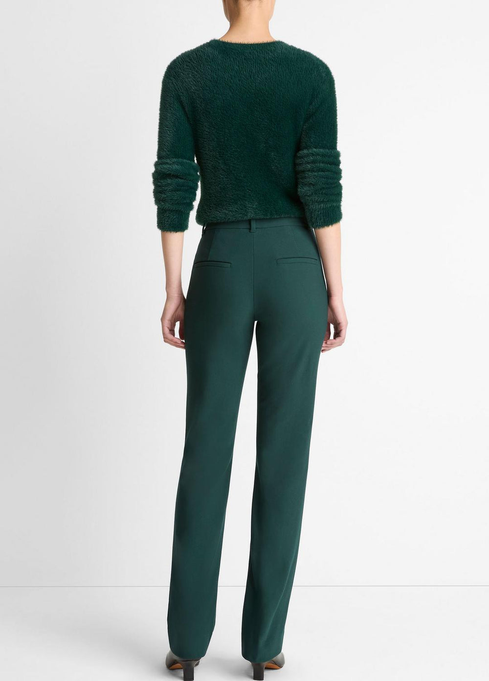 VINCE | Cotton-Blend Slim Cigarette Pant in Trousers - JUNIPER