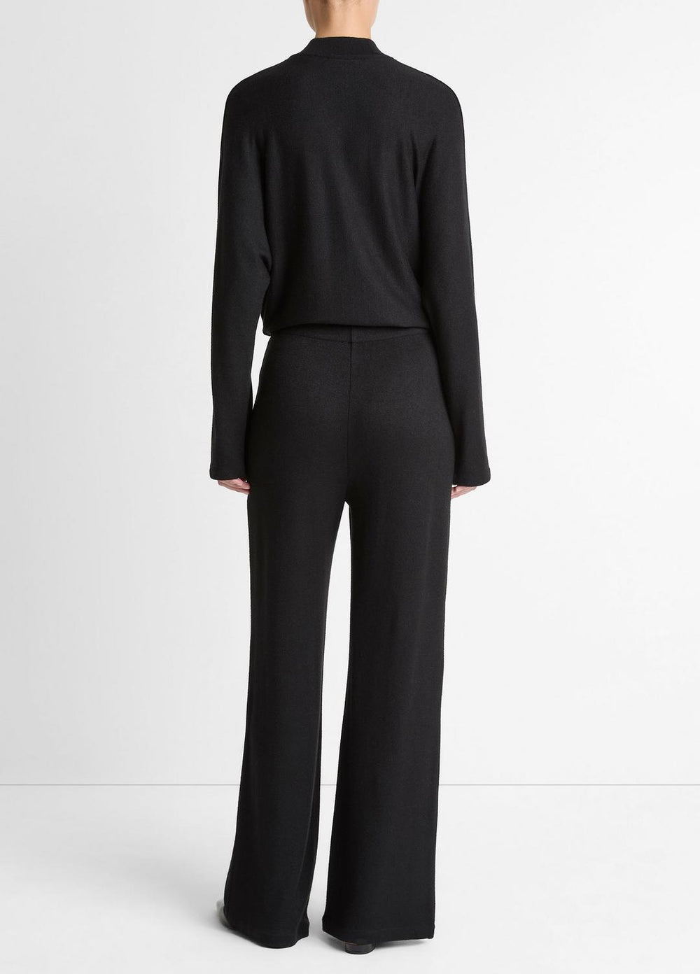 VINCE | Cozy Wide-Leg Pant in Wide Leg - BLACK