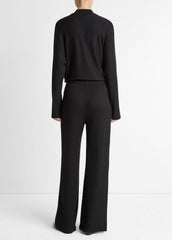 VINCE | Cozy Wide-Leg Pant in Wide Leg - BLACK