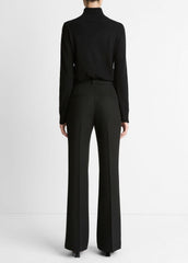 VINCE | Sculptural Flare Trouser in Trousers - BLACK