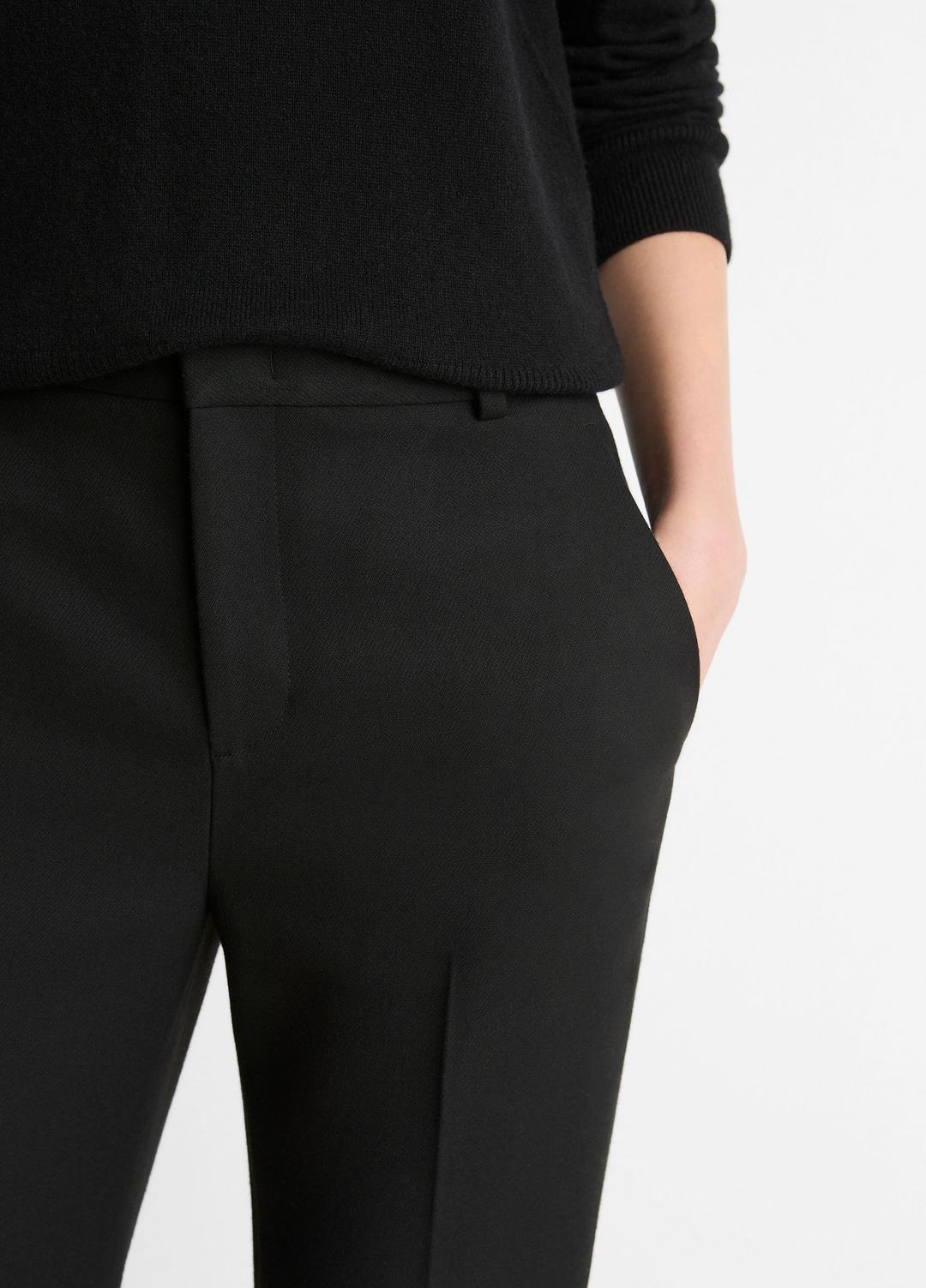 VINCE | Sculptural Flare Trouser in Trousers - BLACK