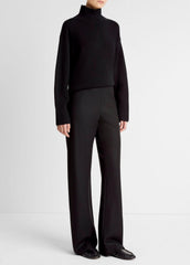 VINCE | Italian Wool-Blend High-Waist Bias Pant in Trousers - BLACK