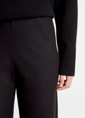 VINCE | Italian Wool-Blend High-Waist Bias Pant in Trousers - BLACK