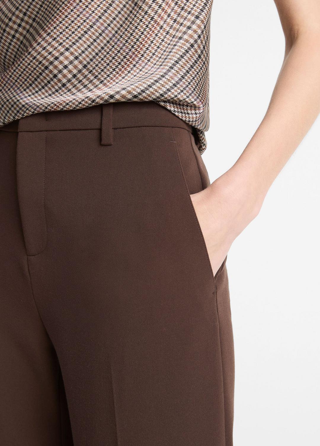 VINCE | Mid-Rise Tailored Flare Pant in Trousers - DEEP ESPRESSO