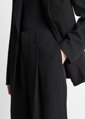 VINCE | High-Waist Pleated Trouser in Trousers - BLACK